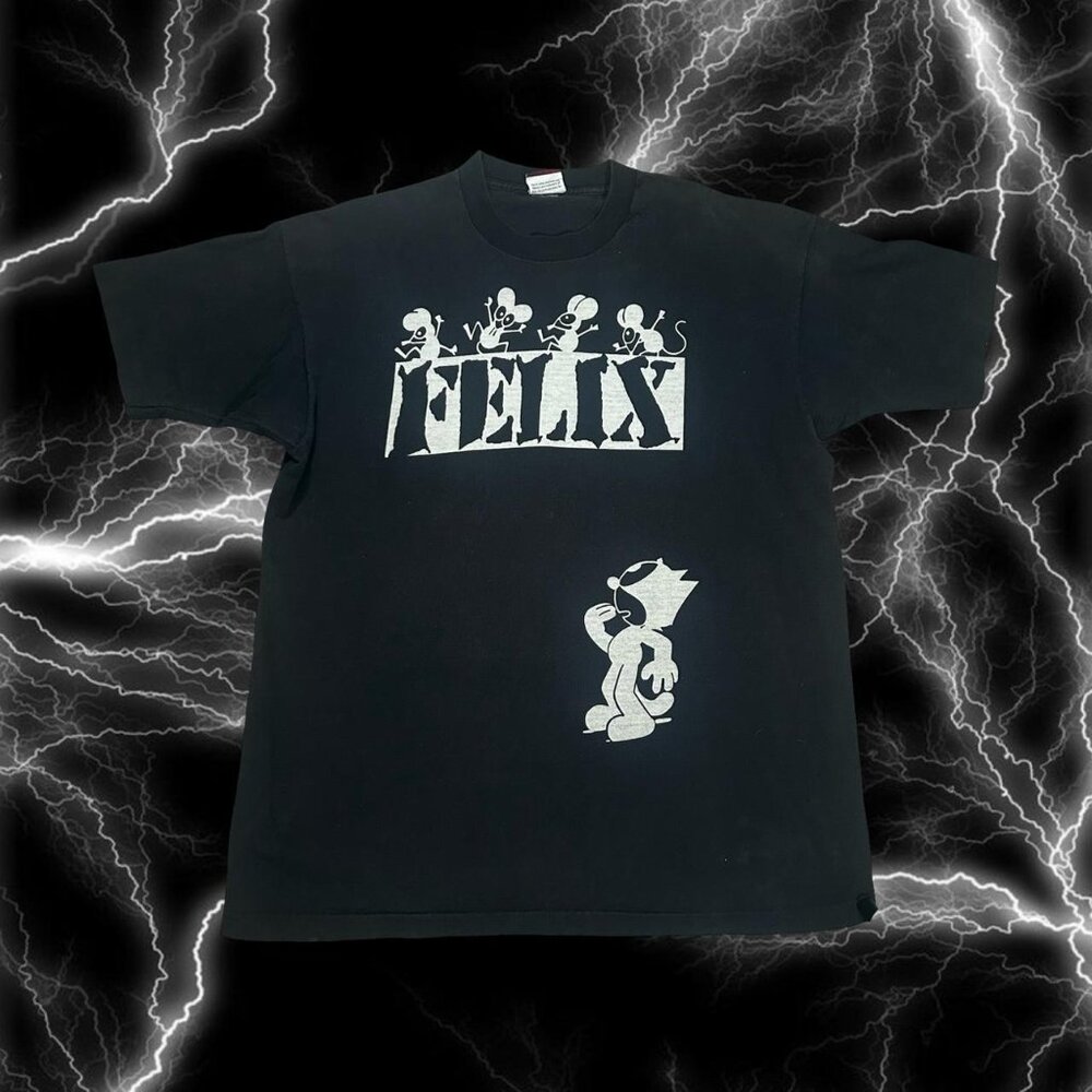 crazy vintage single stitch y2k FELIX tee